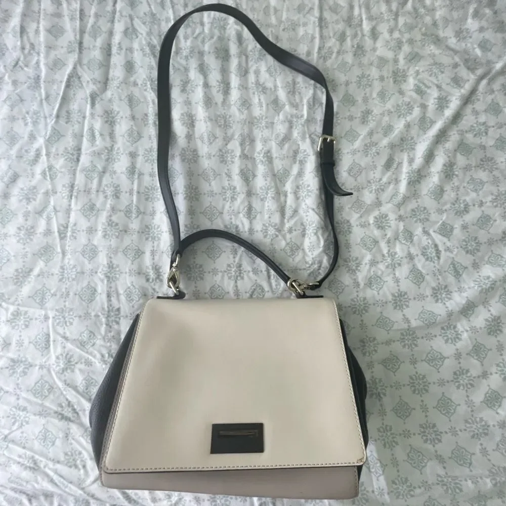 Kate Spade Purse - Totebag - Cream & Black - Y2k Shoulder Purse - Crossbody Bag